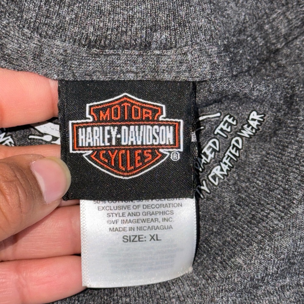 Harley-Davidson Wildcat London Kentucky Graphic T-Shirt Gray XL Biker Casual - Picture 4 of 8